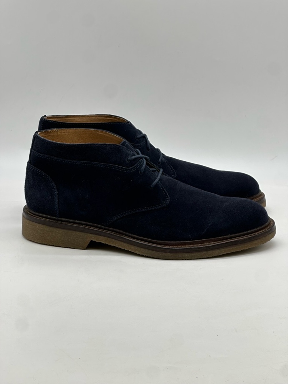 Trask Colton Navy Suede Chukka Boots. 9